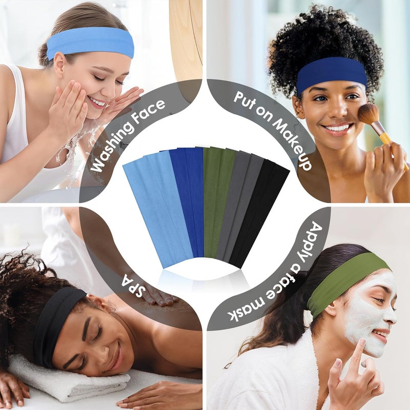 DiyJibb 10 PCS Headbands for Women - Fashion Non Slip Cotton Headbands for Women and Men Perfect for Sports and Outdoor Activities in Summer,Including Running, Yoga, Cycling, Gym Workouts - Image 5